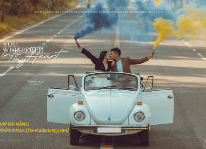 Cho thuê xe mui trần Volkswagen Beetle chụp ảnh cưới tại Đà Nẵng